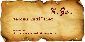 Mancsu Zsüliet névjegykártya